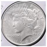 1924 CHOICE BU PEACE DOLLAR