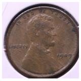1909 VDB LINCOLN CENT XF