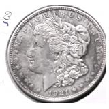 1921 MORGAN DOLLAR AU