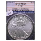 2011 PCGS MS69 SILVER EAGLE