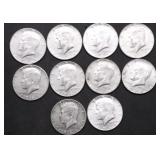 10 40 % SILVER HALF DOLLARS