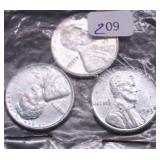 P D S CH BU SET OF 1943 STEEL CENTS