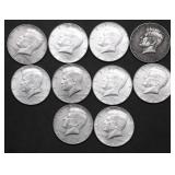 10 40 % SILVER HALF DOLLARS