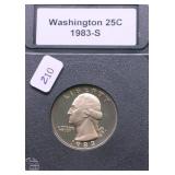 1983 S PROOF WASHINGTON QUARTER