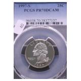 1997 S PCGS PF70DC WASHINGTON QUARTER