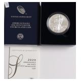 2020 W SILVER EAGLE W BOX PAPERS