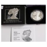 2024 PROOF SILVER EAGLE W BOX PAPERS