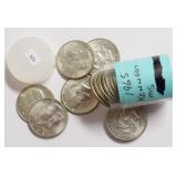 GEM BU ROLL OF 1965 HALF DOLLARS