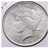 1923 CHOICE BU PEACE DOLLAR