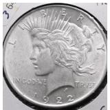 1922 CHOICE BU PEACE DOLLAR