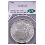 1886 CAC MS63 MORGAN DOLLAR