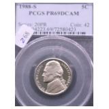 1988 S PCGS PF69DC JEFFERSON NICKEL