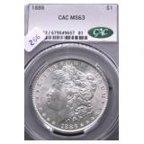 1886 CAC MS63 MORGAN DOLLAR