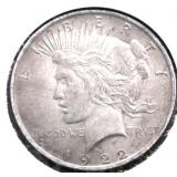 1922 CHOICE BU PEACE DOLLAR