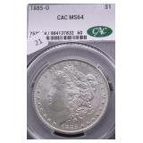 1885 O CAC MS64 MORGAN DOLLAR
