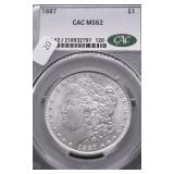 1887 CAC MS62 MORGAN DOLLAR
