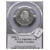 2000 S PCGS PF69DC WASHINGTON QUARTER