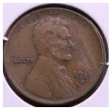 1911 S LINCOLN CENT VF