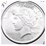 1924 CHOICE BU PEACE DOLLAR