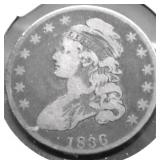 1836 BUST HALF DOLLAR F