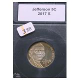 2017 S GEM PROOF JEFFERSON NICKEL