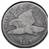 1857 FLYING EAGLE CENT VG