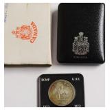 1972 CANADA SILVER DOLLAR W BOX