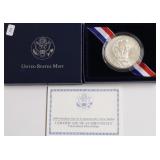 LINCOLN SILVER DOLLAR W BOX PAPERS