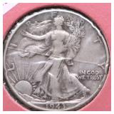 1943 WALKING HALF DOLLAR XF