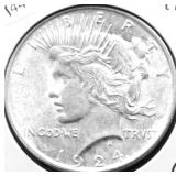 1924 CHOICE BU PEACE DOLLAR