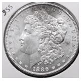 1886 CHOICE BU MORGAN DOLLAR