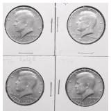 4 CHOICE BU KENNEDY HALF DOLLARS CLAD