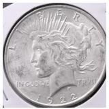 1922 PEACE DOLLAR AU