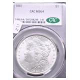 1887 CAC MS64 MORGAN DOLLAR