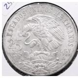 MEXICO SILVER 25 PESOS CH BU