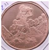 1  OZ .999 COPPER ROUND