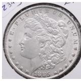 1885 MORGAN DOLLAR AU