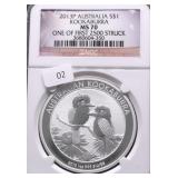 2013 P NGC MS70 AUSTRALIA KOOKBURRA