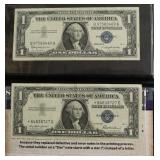 TWO SILVER CERTIFICATES VF