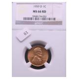 1959 D NGC MS66 RED LINCOLN CENT