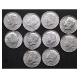 10 40 % SILVER HALF DOLLARS