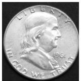 1961 CHOICE BU FRANKLIN HALF DOLLAR