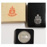 1974 CANADA PROOF SILVER DOLLAR W BOX PAPERS