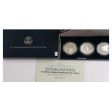 PROOF US VETERANS SILVER DOLLARS W BOX PAPERS