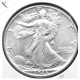 1945 WALKING HALF DOLLAR AU