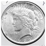1922 CHOICE BU PEACE DOLLAR