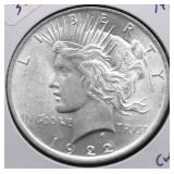 1922 CHOICE BU PEACE DOLLAR
