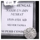 1520 INDIA SILVER TANKA XF