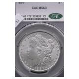 1886 CAC MS63 MORGAN DOLLAR
