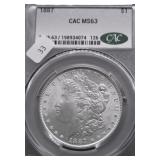 1887 CAC MS63 MORGAN DOLLAR
